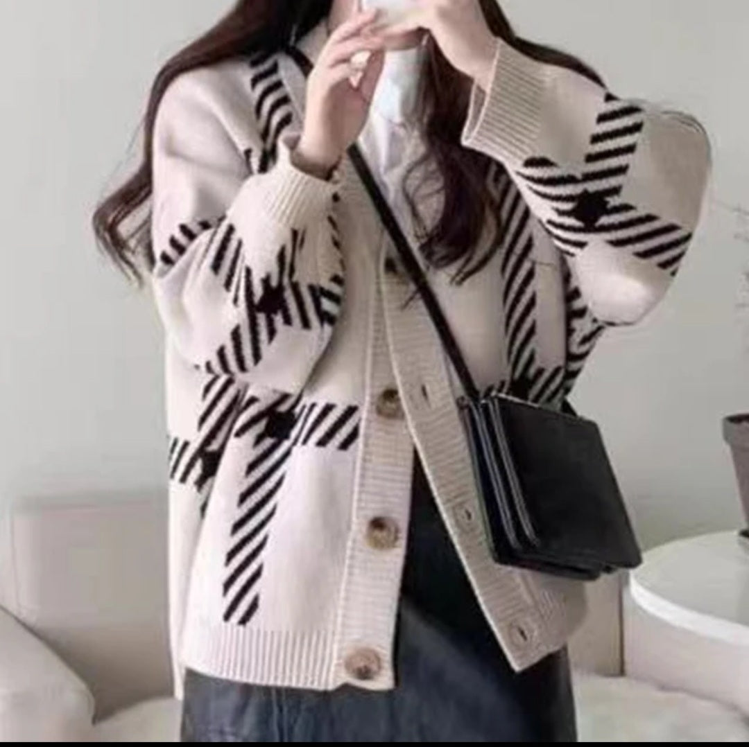 Knit Striped Cardigan